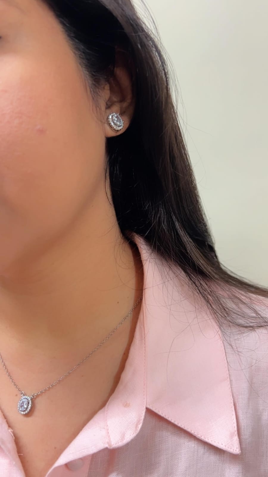 Eternal Radiance Oval Pendant Set