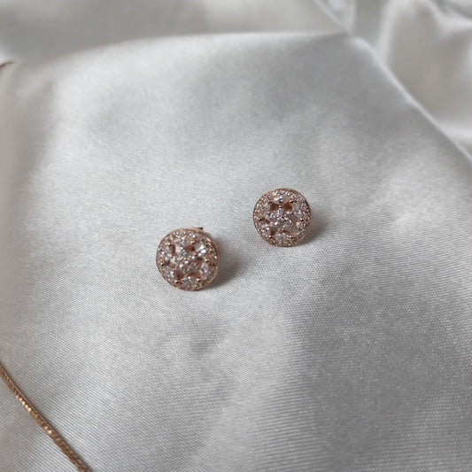 Circle Charm Silver Pendant Set