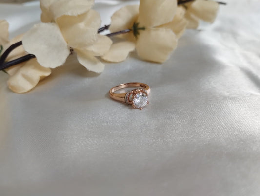 Classic Rose Solitaire Ring