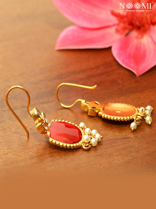 925 Silver. Gold Plated. NOOMI Designer Earrings