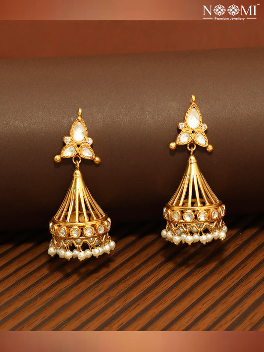 925 Silver. Gold Plated. NOOMI Designer Earrings