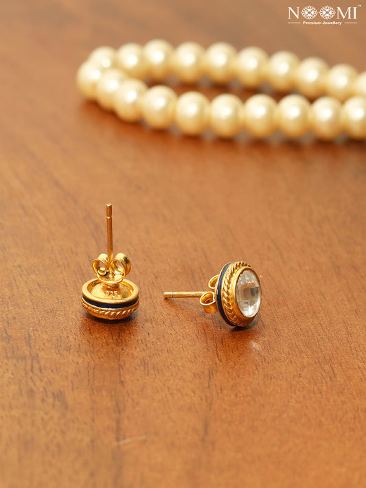 925 Silver. Gold Plated. Designer Earrings. NOOMI