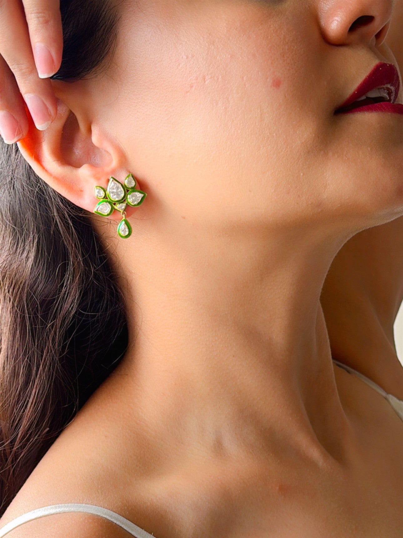 Harit Padma (lotus) Earrings