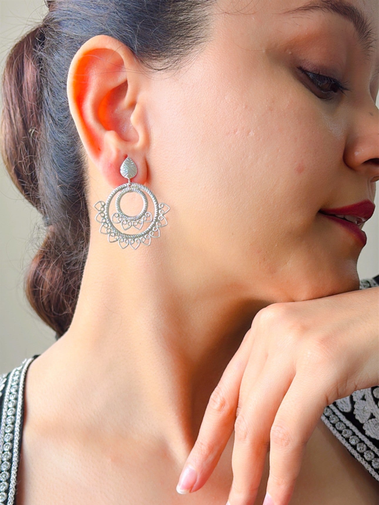 Chand Bali Premium Designer 925 silver Earrings