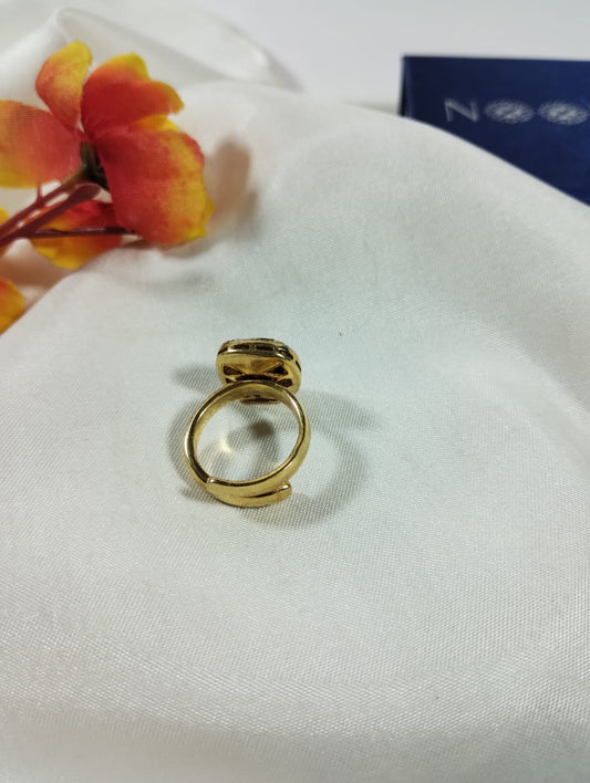 Moissanite Polki Ring 925 silver