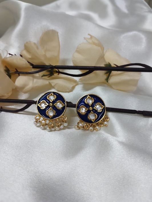 92.5 Silver Premium Designer Neelakshi Earrings