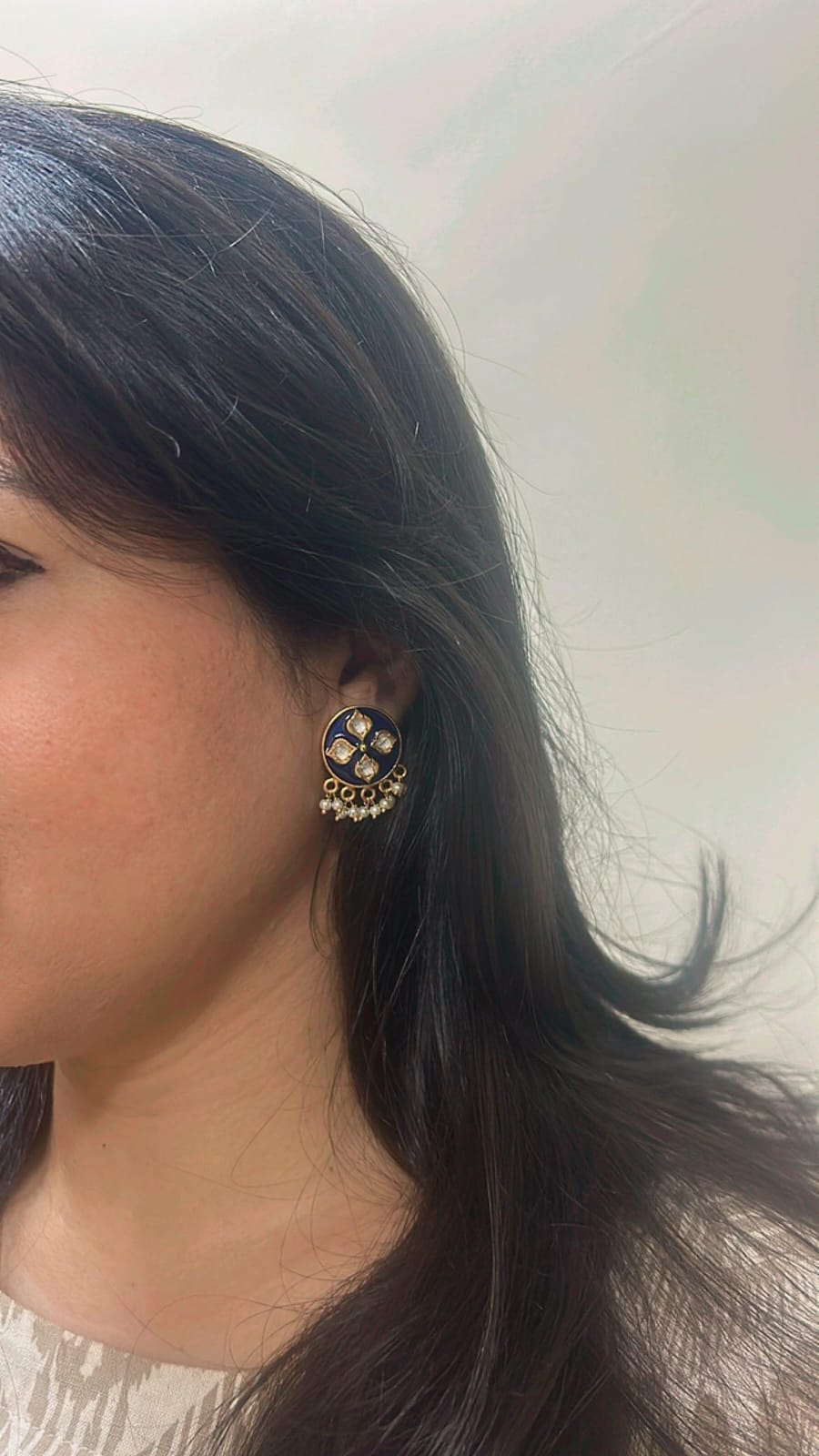 92.5 Silver Premium Designer Neelakshi Earrings