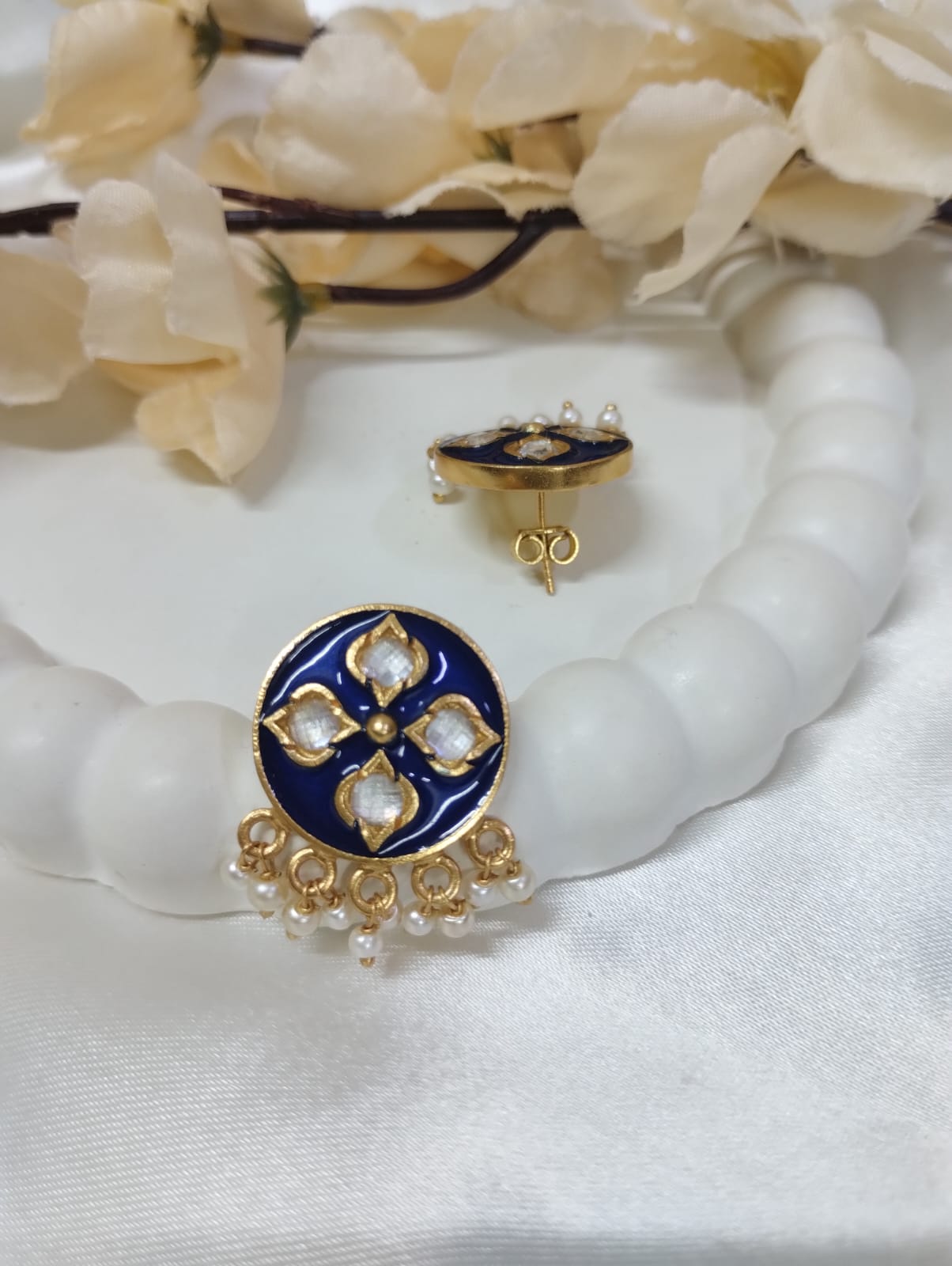 92.5 Silver Premium Designer Neelakshi Earrings