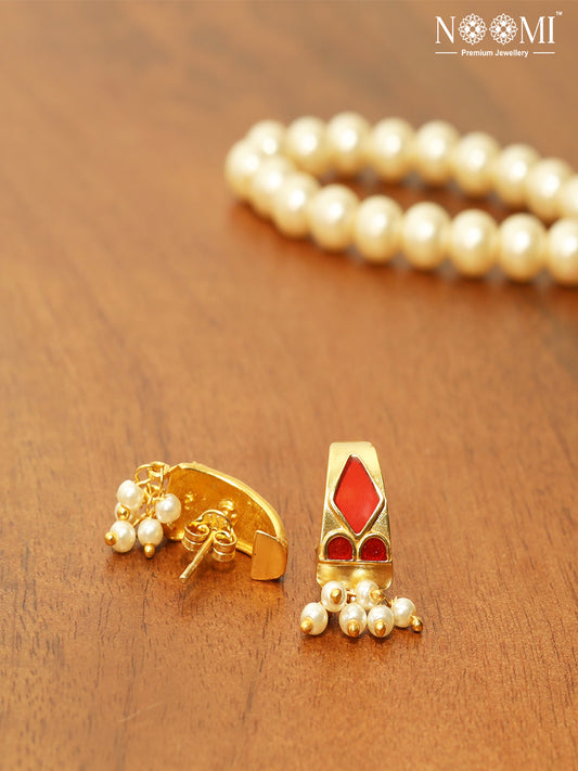 925 Silver. Gold Plated. NOOMI Designer Earrings