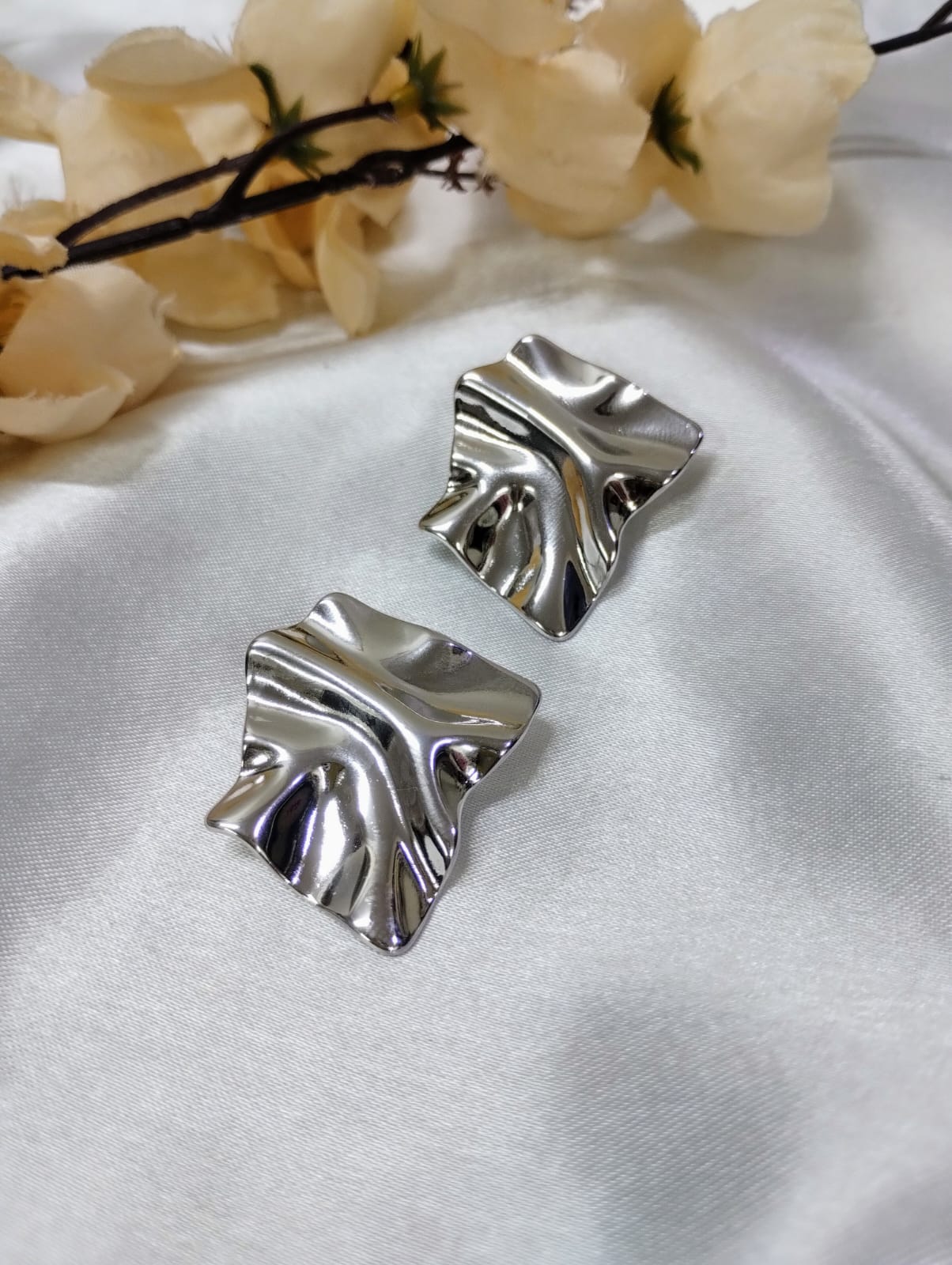 Silver Wave Earrings