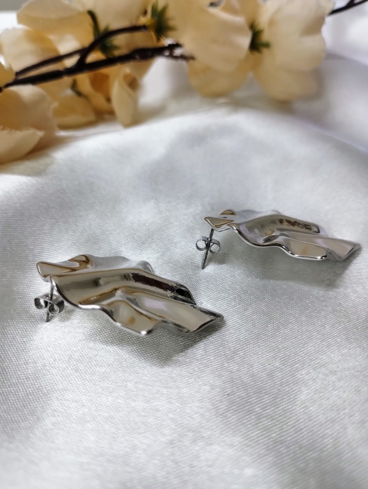 Silver Wave Earrings