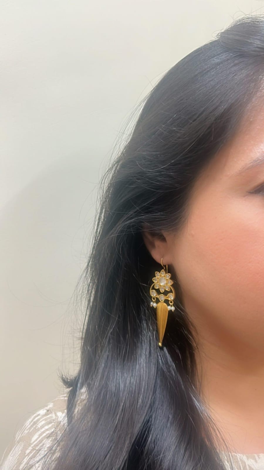 925 Silver. Gold Plated. Designer Earrings. NOOMI