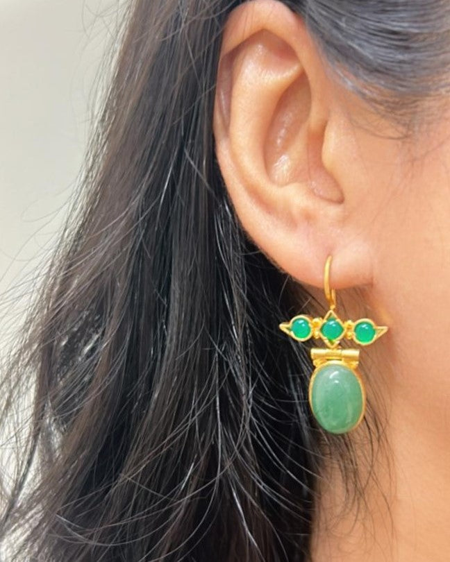 Maya Earrings -Green