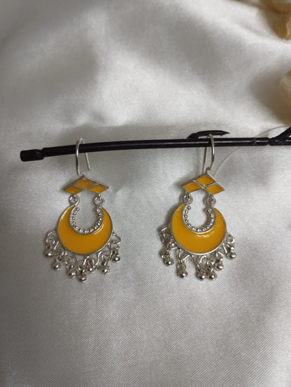 Meera - Meenakari Earrings (yellow)