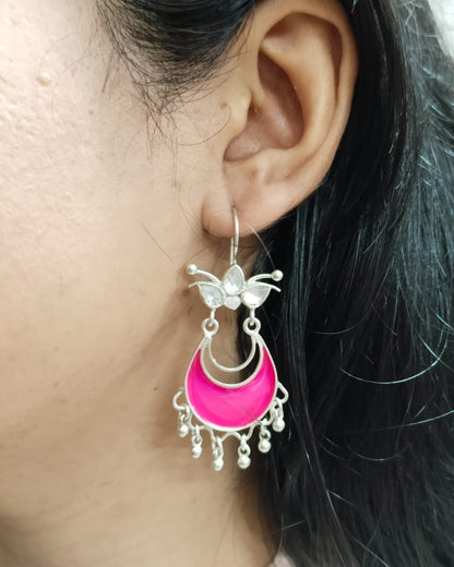 Ratnakara - Meenakari Earrings (pink)