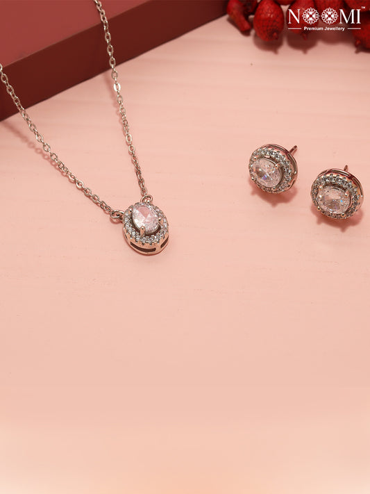 Eternal Radiance Oval Pendant Set