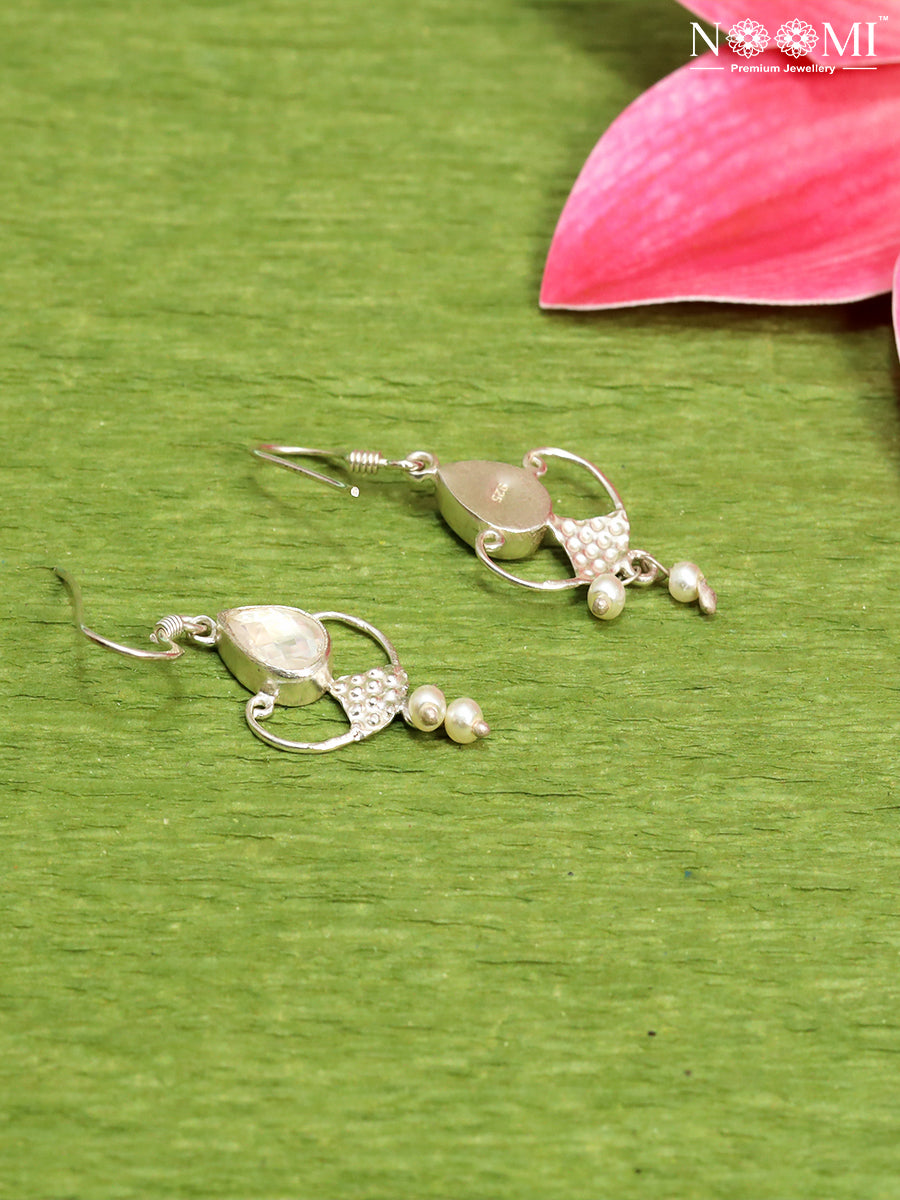 925 Silver delicate drop earrings. Ideal for Gifting. Designer Earrings 