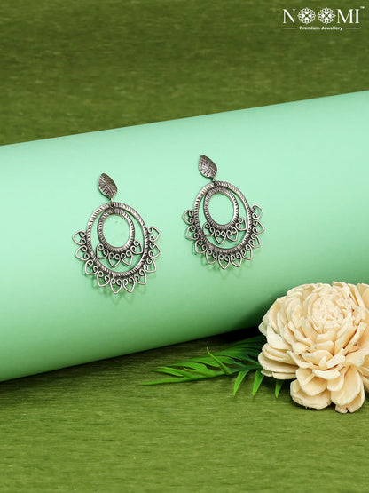 925 Silver Chand Bali Earrings. Designer Earrings 