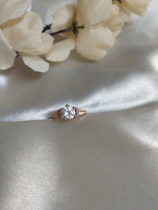 Classic Rose Solitaire Ring