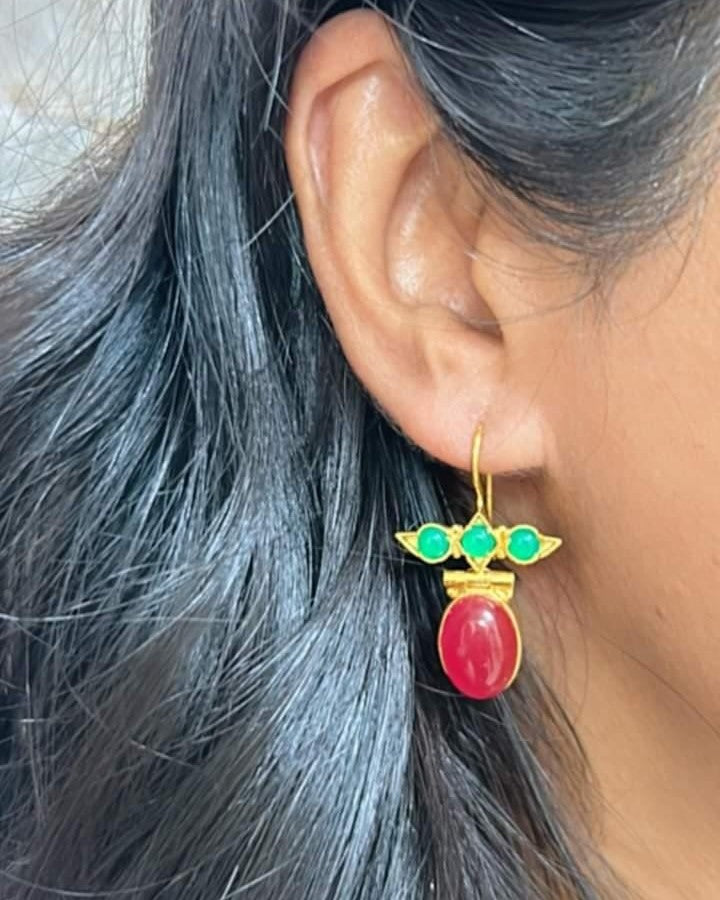 Maya Earrings - Red