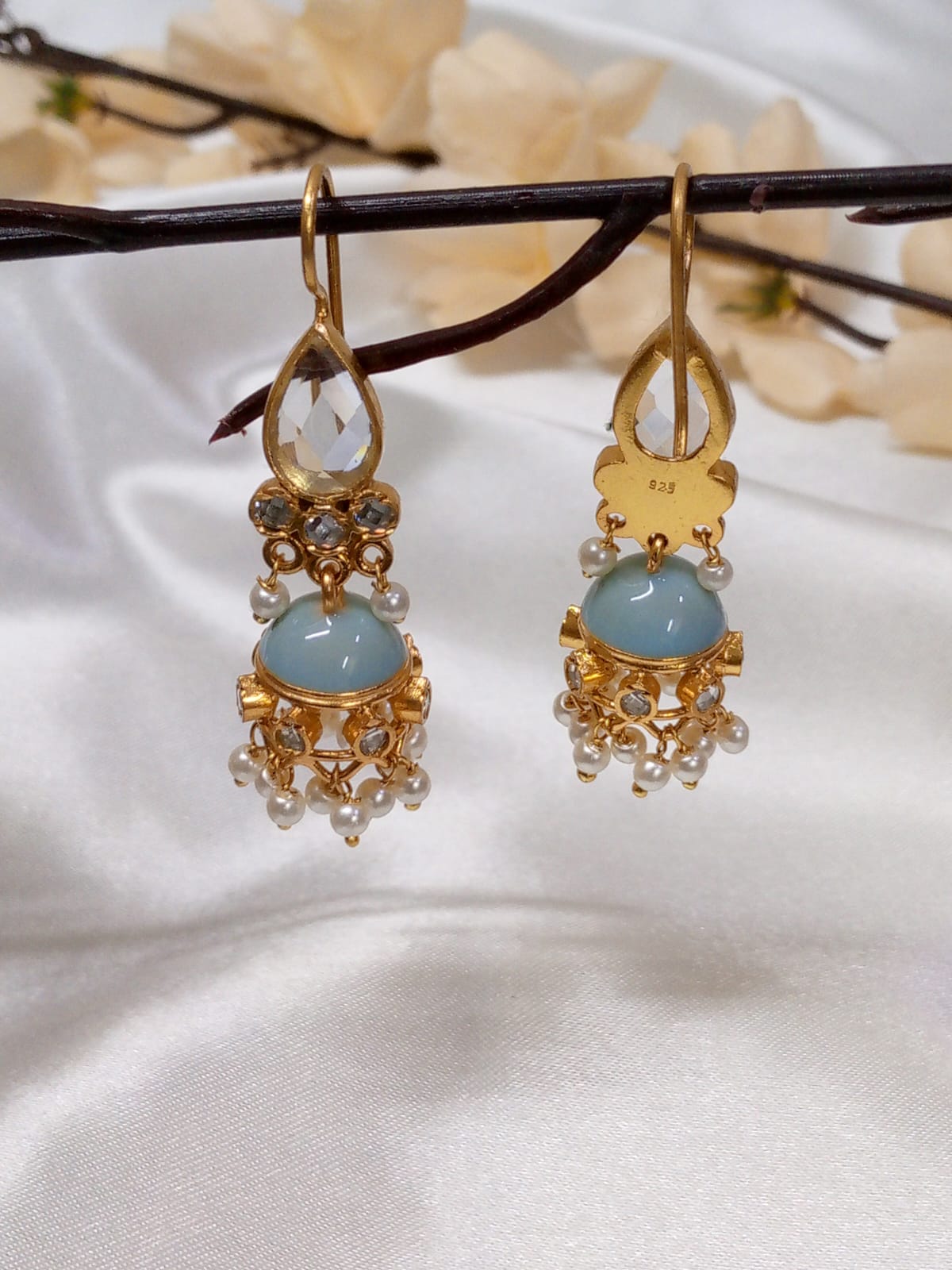 Kashish Earrings (Sky Blue)