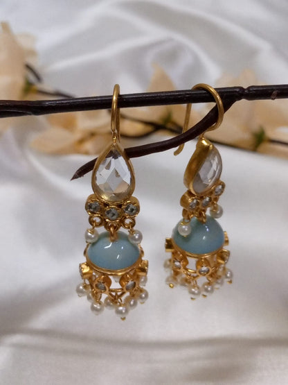 Kashish Earrings (Sky Blue)