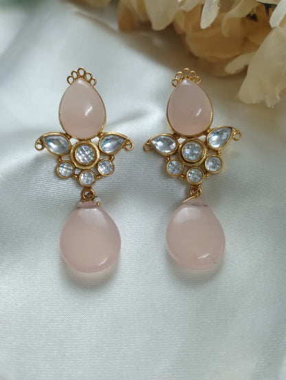 Aarya Earrings - Pink