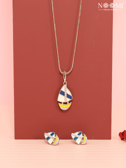925 Silver NOOMI Designer Pendant Set