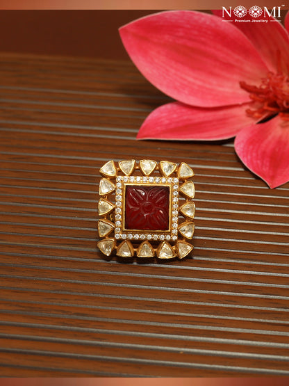 925 Silver Gold Plated NOOMI Designer Ring
