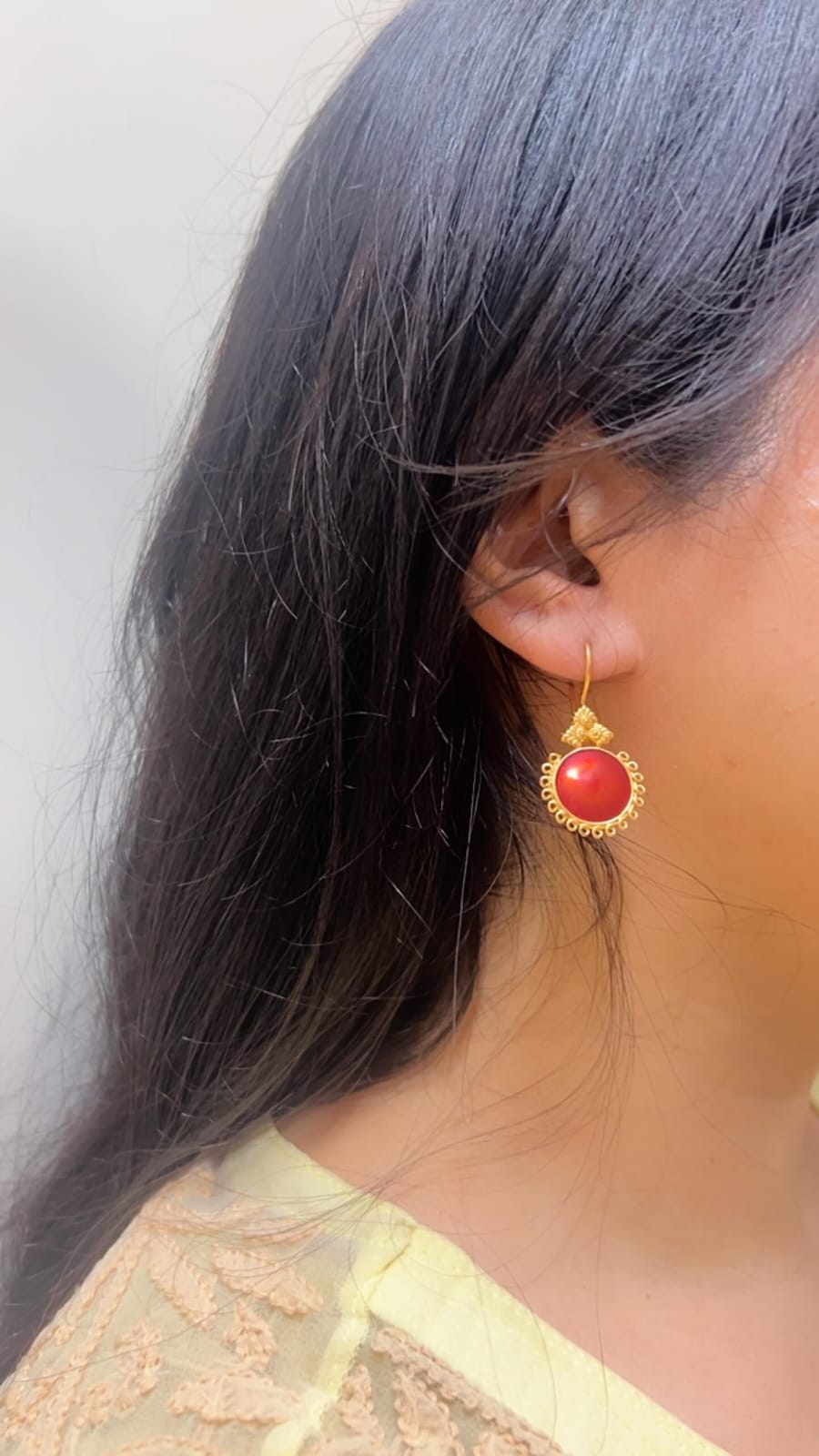 925 Silver. Gold Plated. NOOMI Designer Earrings