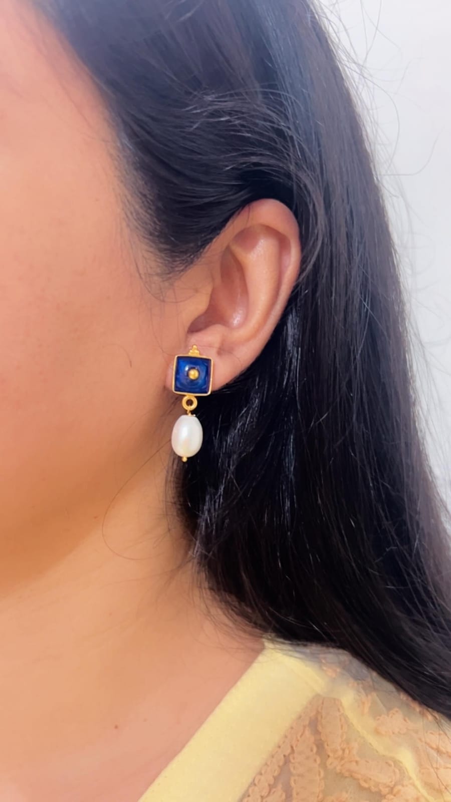 925 Silver. Gold Plated. NOOMI Designer Earrings