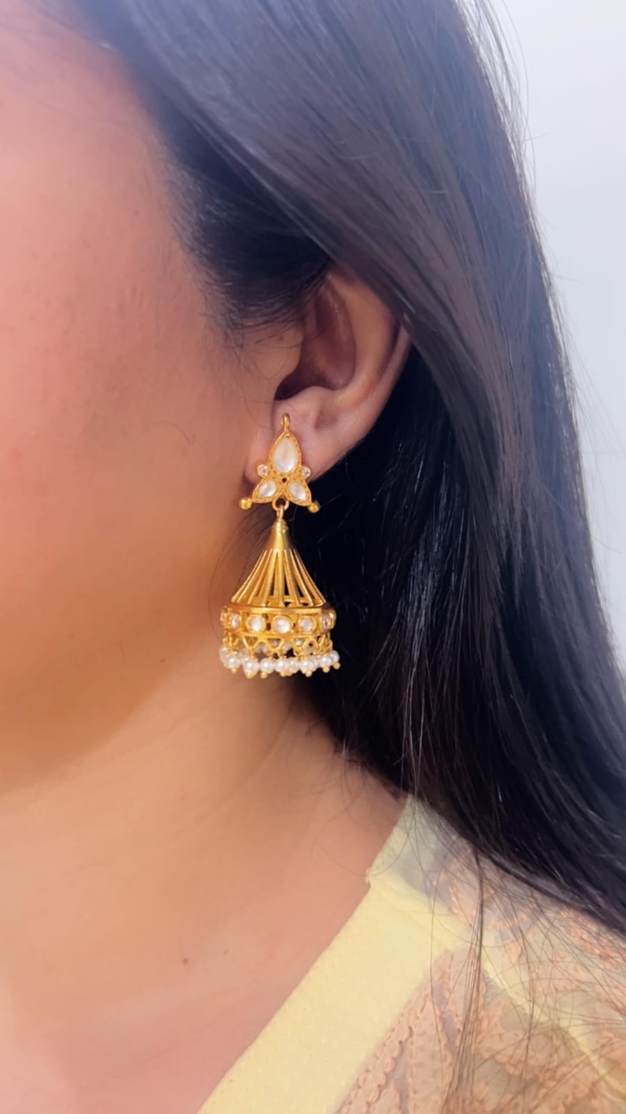 925 Silver. Gold Plated. NOOMI Designer Earrings
