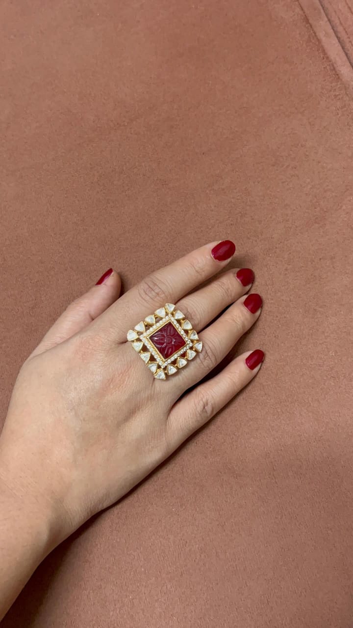 925 Silver Gold Plated NOOMI Designer Ring