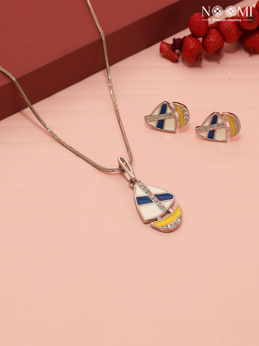 925 Silver NOOMI Designer Pendant Set