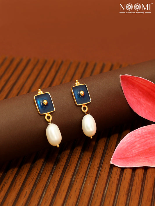925 Silver. Gold Plated. NOOMI Designer Earrings