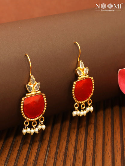 925 Silver. Gold Plated. NOOMI Designer Earrings