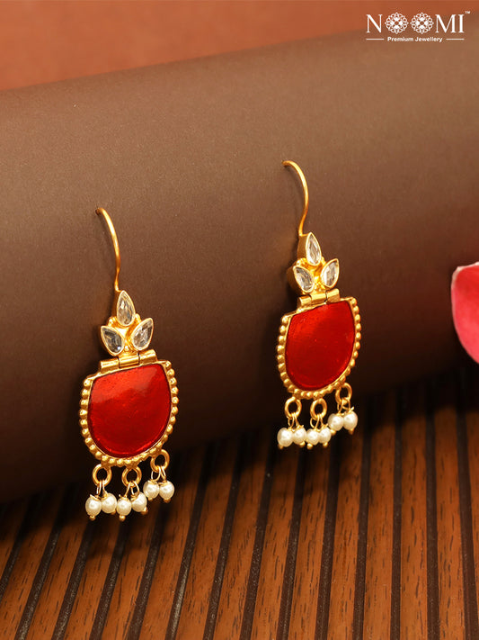 925 Silver. Gold Plated. NOOMI Designer Earrings