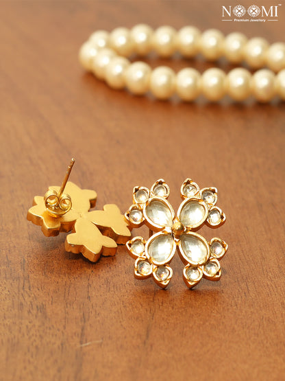 925 Silver. Gold Plated. Designer Earrings. NOOMI