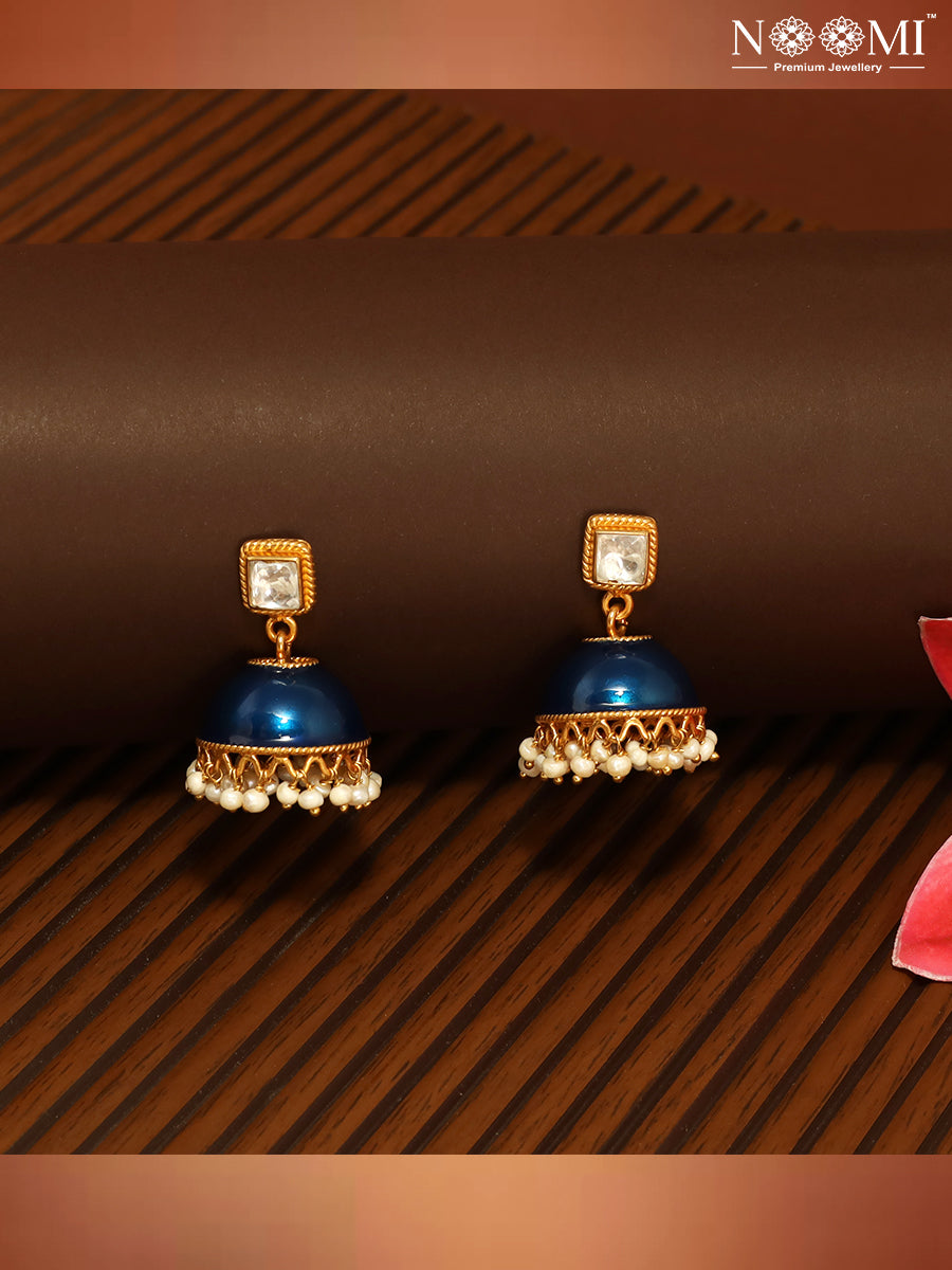 925 Silver. Gold Plated. Designer Earrings. NOOMI