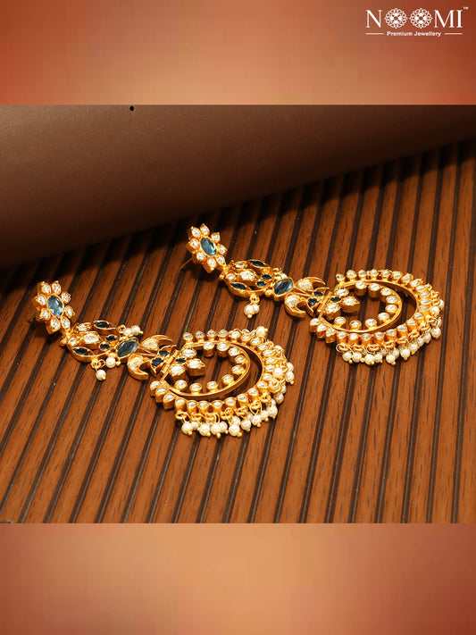 925 Silver. Gold Plated. Designer Earrings. NOOMI