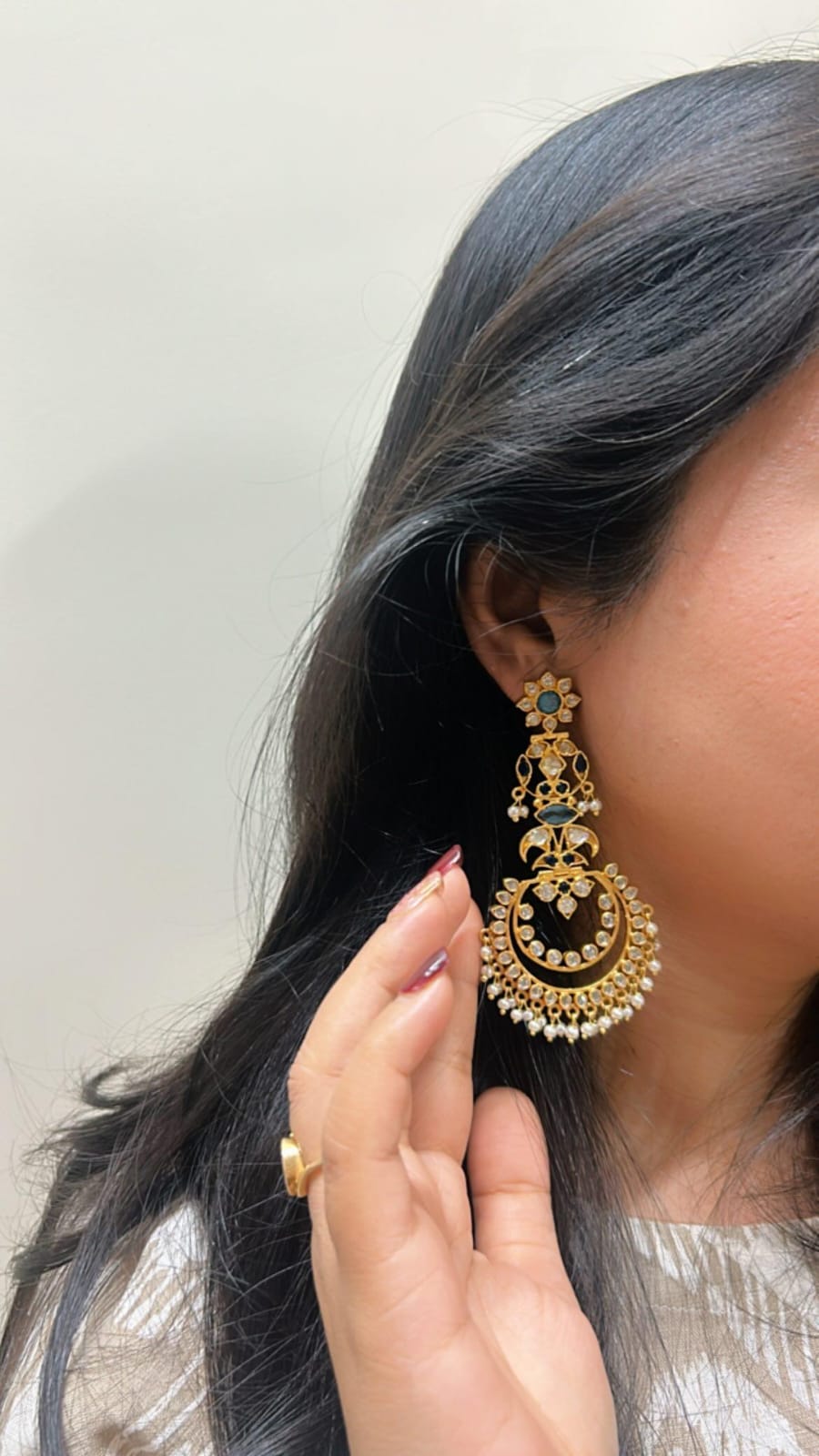 925 Silver. Gold Plated. Designer Earrings. NOOMI