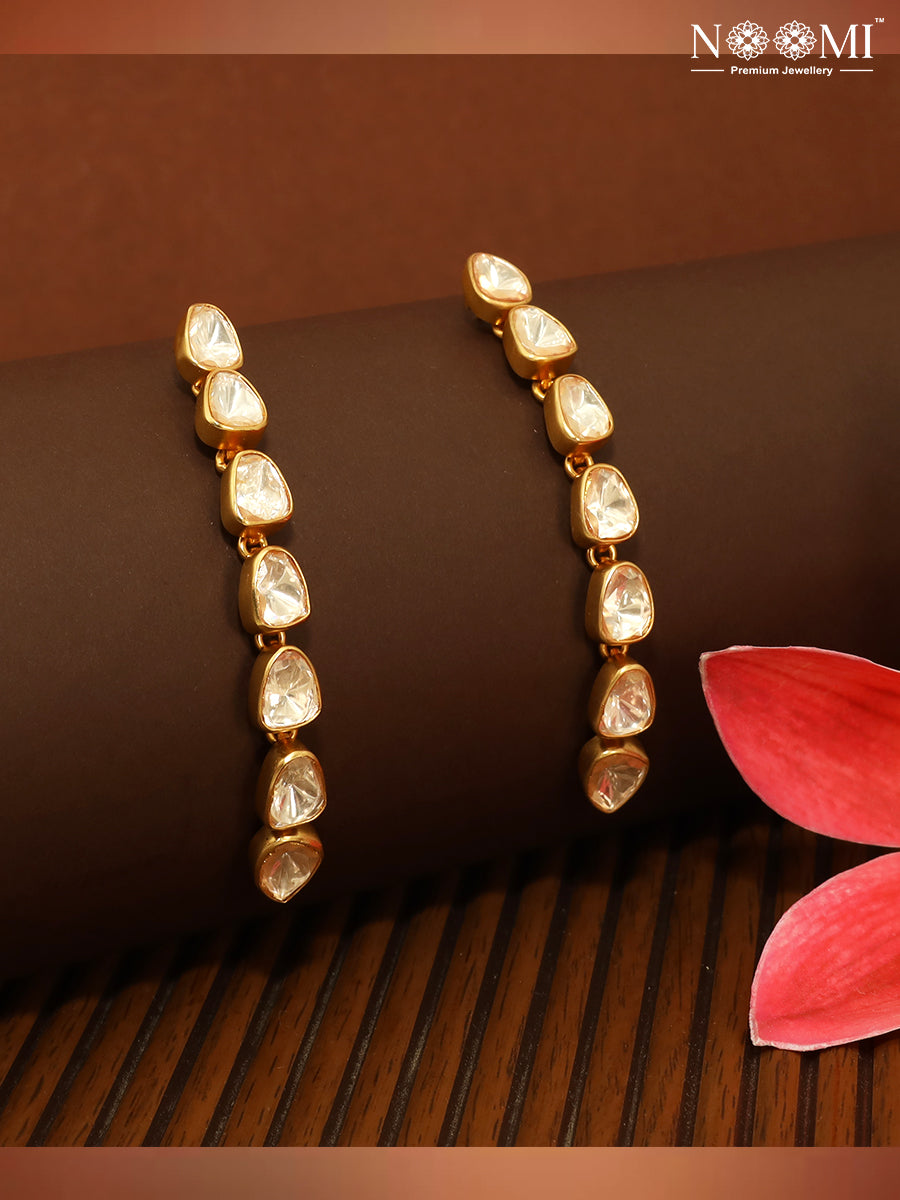 925 Silver. Gold Plated. Designer Earrings. NOOMI