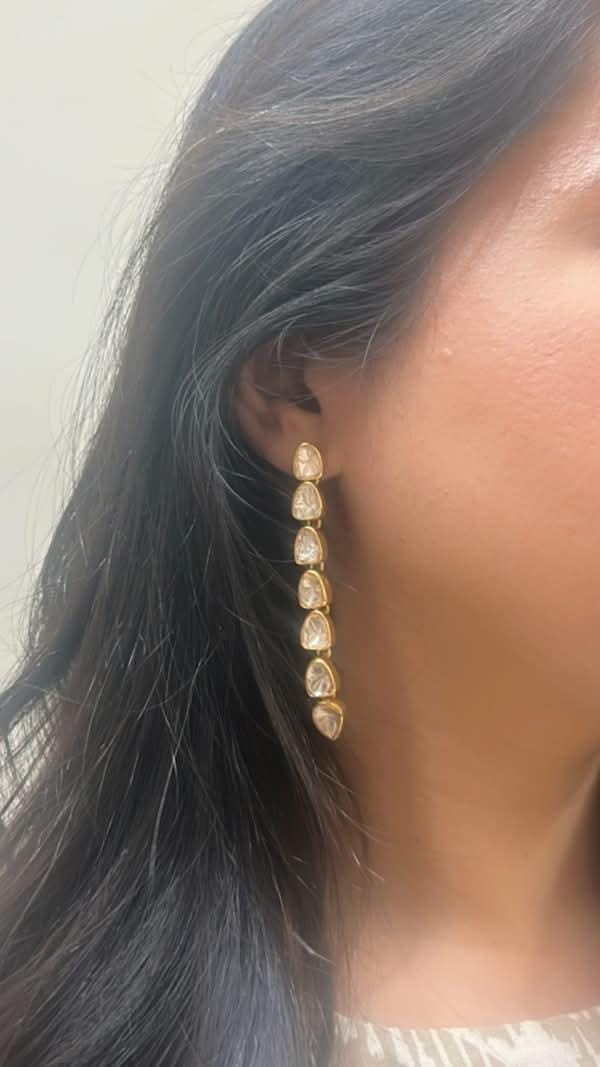 925 Silver. Gold Plated. Designer Earrings. NOOMI