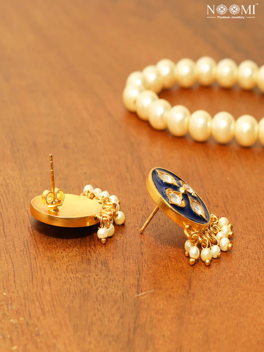 925 Silver. Gold Plated. Designer Earrings. NOOMI