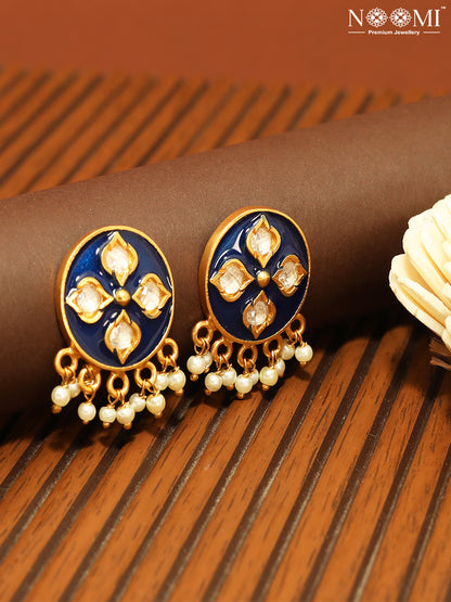 925 Silver. Gold Plated. Designer Earrings. NOOMI