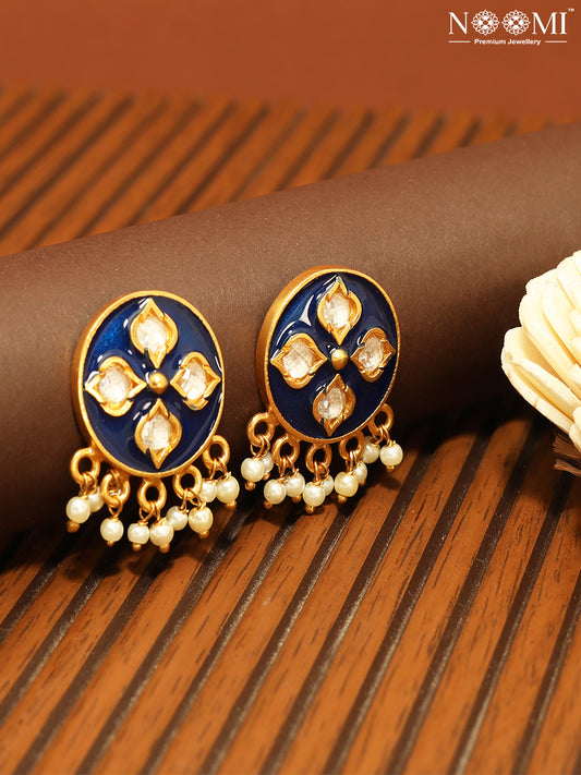 925 Silver. Gold Plated. Designer Earrings. NOOMI