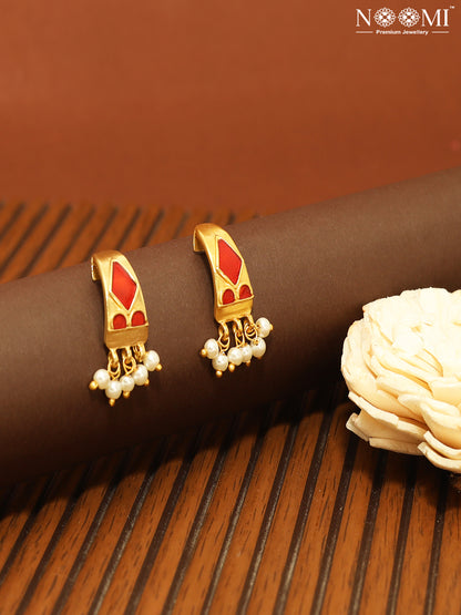 925 Silver. Gold Plated. NOOMI Designer Earrings