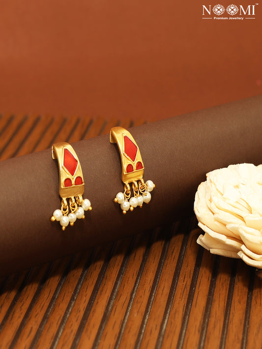 925 Silver. Gold Plated. NOOMI Designer Earrings