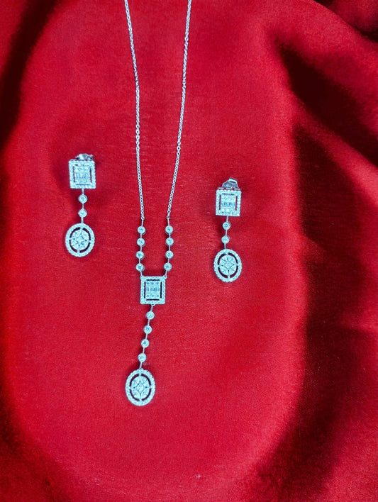 92.5 Silver Eternal Necklace Set